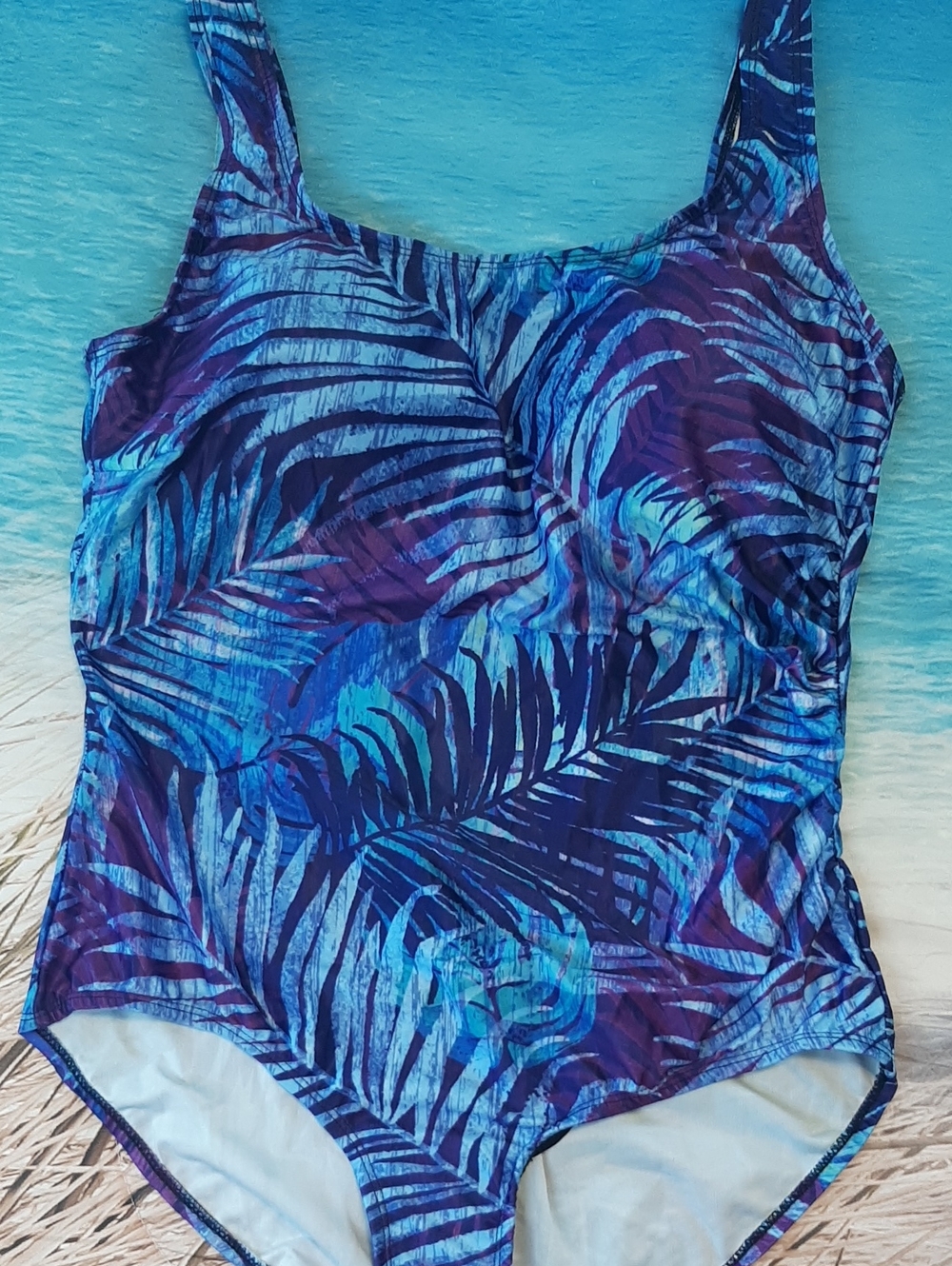 Swimsuits For All Aquabelle Size 20 Tropical Leaf One-Piece Beach Swim